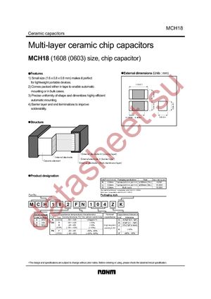 MCH185A010CK datasheet  